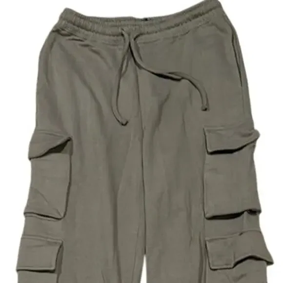 NWT Weworewhat Cargo Oversized Baggy Relaxed Fit High Rise Sweat Pants S Stone - Picture 3 of 15